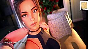 Brunette beauty gets caught while enjoying rough sex in 3D animated porn