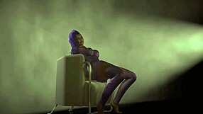 Overwatch-themed parody with Sombra using double dildo in a musical video