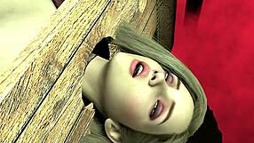 Anime beauty gets bound and fucked by a big cock
