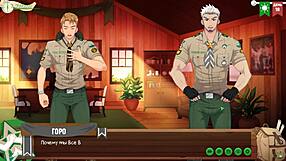 Yaoi: Friends camp episode 22 in Russian with anime and hentai content