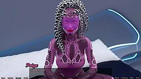 3D animated porn: Big tits Paige meets a robot in space