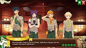 Yaoi: Friends camp episode 22 in Russian with anime and hentai content