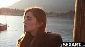 Redhead Jia Lissa's solo toy ride to multiple orgasms