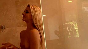Riley Star gives a hardcore footjob to a big cock