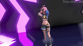 3D animated idol strip tease in Teasing video