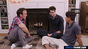 Young gay guys get help with relationship issues from a mature DILF father figure