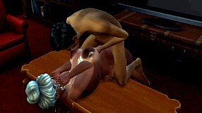 3D animated group sex with big tits and handsjob in The Sims 4 portal