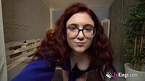 Petite redhead gives an anatomy lesson and more