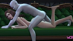 Hermione Granger's erotic encounter with Dark Lord Voldemort in a 3D animated parody