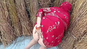 First time anal sex with an Indian maid wife outdoors
