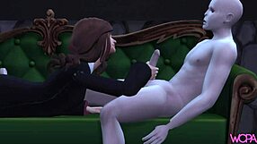 Hermione Granger's erotic encounter with Dark Lord Voldemort in a 3D animated parody