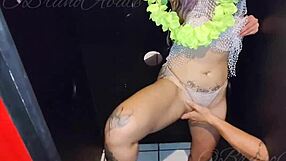 Hot Brazilian babe gets her pussy pounded hard
