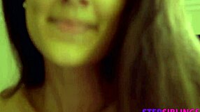 Petite brunette stepsis gets off on big cock