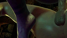 3D game with sexy purple elf bouncing on top
