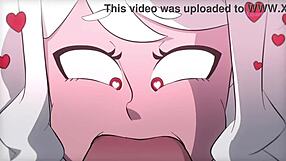 Satanic Modeus, the lustful demon Heller in a cartoon porn