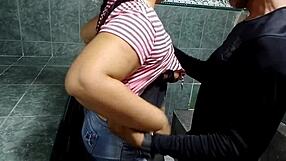 My boss seduces me in the bathroom and fucks my big ass