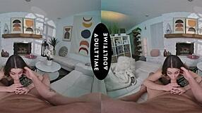 POV VR sex journey with natural tits and deepthroat action