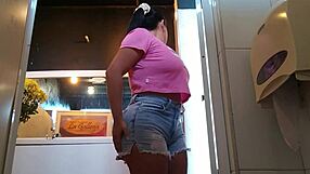 Amateur couple’s naughty restaurant escapade caught on camera