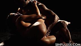 A compilation of hardcore interracial sex with oiled up porn stars and their big cocks