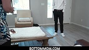 Stepmom and stepson in steamy POV action scene