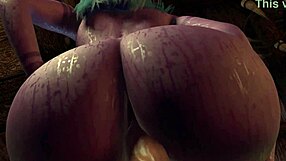 3D game with sexy purple elf bouncing on top