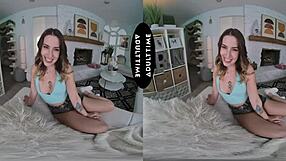 POV VR sex journey with natural tits and deepthroat action