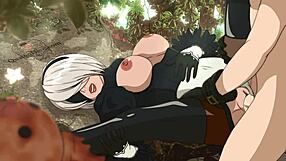 Hentai game with 2b big boobs animations compilation