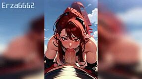 3D animated Evangelion girls in hot scenes
