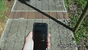 Amateur Latina beauty picked up for some fun on the street