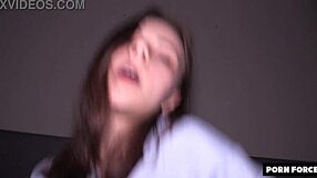 Young college girlfriend gets wild with big cock partner