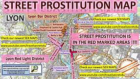 Lyon's street map of sex services and massage parlors