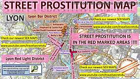 Lyon's street map of sex services and massage parlors