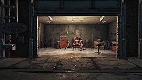 Fallout 4-themed adult cartoon with a brunette heroine