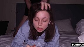 Young college girlfriend gets wild with big cock partner