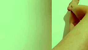 Petite teen's solo show with footjob and cowgirl ride