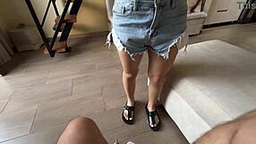 Cuckold husband misses out on hot Latina housewife's action