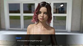 Beautiful woman gets deepthroat and facial in adult video game