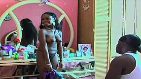 big titted ebony actress struts naked on movie set after steamy interview