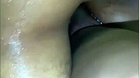 Big ebony cock threesome action