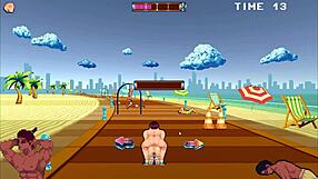 Hentai game with outdoor gangbang action and cumshots