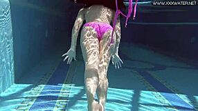 Jessica Lincoln in a hot bikini at the pool