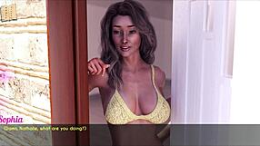 A wife and stepmother in an erotic anime cartoon