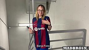 barcelona fan teen fucked by psg supporters in stadium corridors