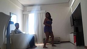 Amateur gay video with a Latina bottom rubbing and teasing