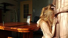 Sexy wife cheats with stepbrother and sucks his cock