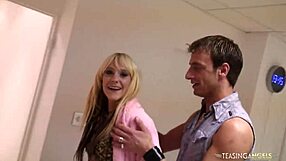 Blonde MILF loves hardcore threesome action with two studs