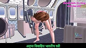 3D animated cartoon featuring a teen girl's sexy poses