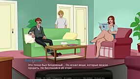 The secret of the house: erotic cartoon with big black cock and cowgirl sex