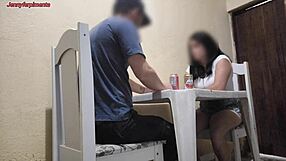 Young Brazilian couple’s naughty bar scene caught on camera