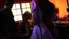 Three beautiful women give a lucky man great pleasure with a blowjob, cowgirl and hardcore sex